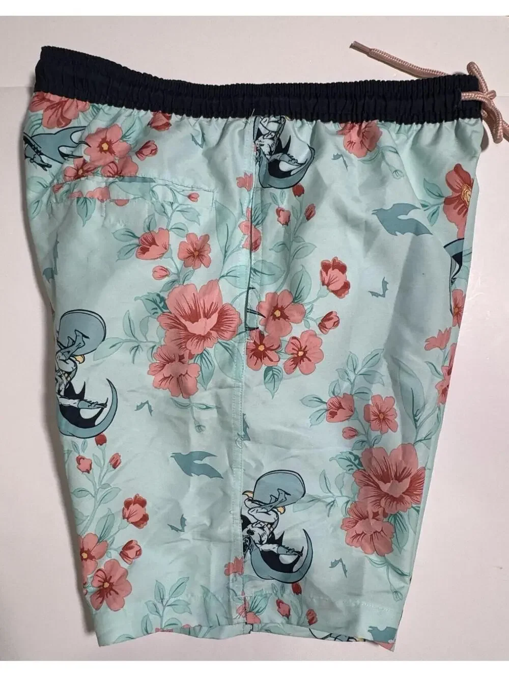 BATMAN Swim Trunks Board Shorts Floral Hawaiian Mesh Lined Size S NEW NWT